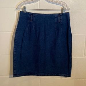 ⭐️Hunts Club Vintage  Belted Denim Pencil Skirt Plus Size Women's 14